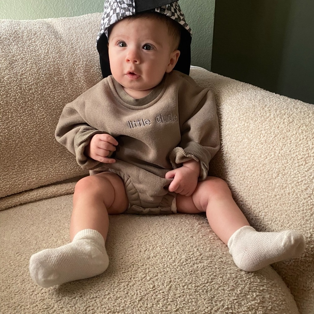 Onsie sweatshirt “little dude”
